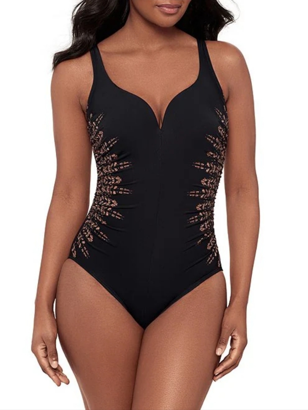 Miraclesuit Costa D Oro Temptress One-Piece Swimsuit Size 16